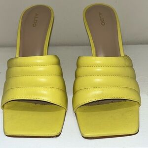 Aldo Women's Bright Yellow Slides